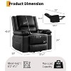 Power Lift Recliner Chair, Home Theater Seating with Lumbar Support, Faux PU Leather Recliner Sofa Adjustable Back and Legs - 2 of 4