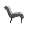 CAVINAS Modern Armless Chair, Accent Chair, Velvet Leisure Chair, Upholstered Button Recliner Chair with Wooden Legs for Bedroom, Living Room, Office - 4 of 4