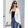 Womens Casual Long Sleeve Peplum Hem Open Front Blazer Cardigan Jacket - 4 of 4