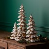 Gold Flocked Pine Tree Decor (Set of 4) - 3 of 4