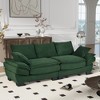 85.4" Corduroy Upholstered 3-Seater Sofa with Decorative Throw Pillows - 2 of 4