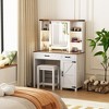Vlsrka Makeup Vanity With LED Light and Jewelry Mirror Cabinet - 2 of 4