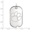 Black Bow Jewelry 10k White Gold Clemson Tigers NCAA Large Pendant - 2 of 3