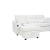 Aukfa Convertible Pull Out Sofa Bed, L-Shaped Sectional Sofa with USB Ports/Cup Holders/Storage Chaise for Living Room/Bedroom - 4 of 4