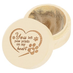 Unique Bargains Dog Urns for Ashes Wood Color 1 Pc - 1 of 4