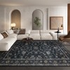 Lahome Vintage Vine Center Full Coverage Short Pile Velvet Rectangular Indoor Area Rug - 2 of 4