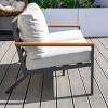 Moda Furnishings 50.3"*34.2"*28.3" Outdoor Patio Aluminum Loveseat Sofa With Gray Cushions - 3 of 4