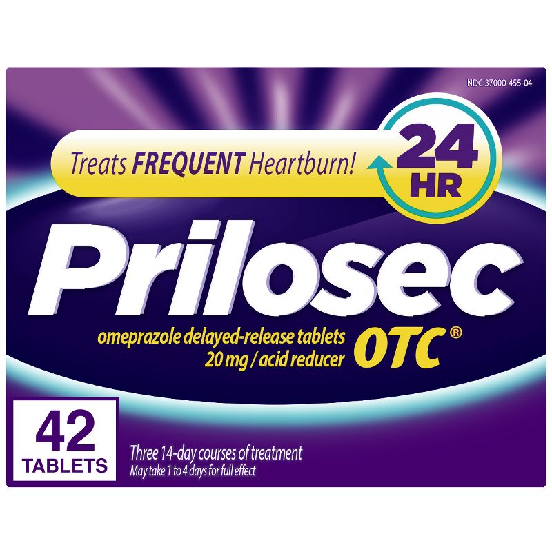 Prilosec OTC Omeprazole 20mg Delayed-Release Acid Reducer for Frequent Heartburn Tablets, 1 of 15