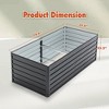 Chic Crate 6x3x2FT Metal Raised Garden Bed – Planters Black - 2 of 4