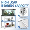 Munora - 3-Tier Heavy Duty Aquarium Stand - White Metal Frame for 20-30 Gallon Tanks - 31.5"x18"x34" - 3 of 4