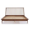 NicBex Queen Platform Bed Frame with Spindle Headboard,Mid-Century Wood Platform Bed Frame,No Box Spring Needed,Easy Assembly,Caramel/Walnut/Black - 4 of 4