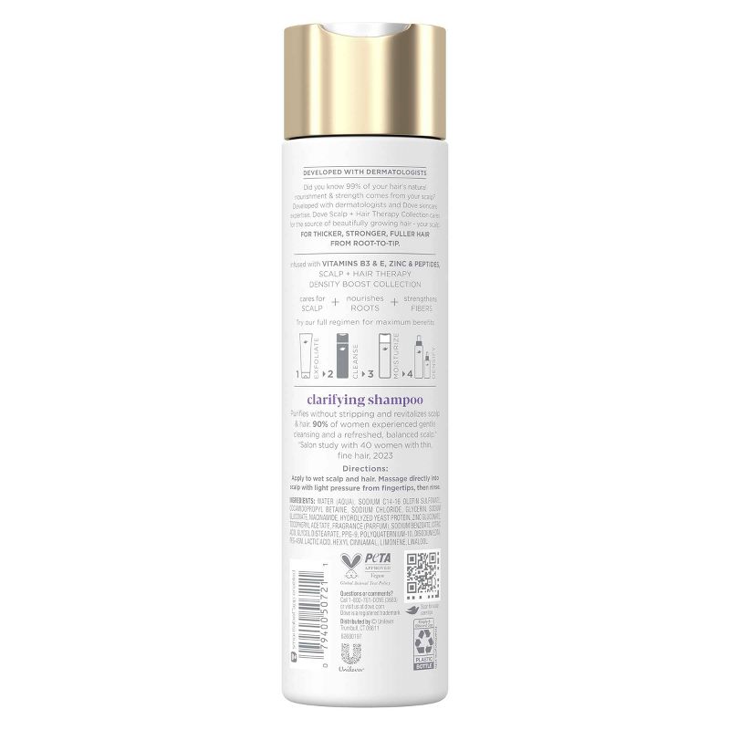 Dove Beauty Density Boost Clarifying Shampoo for Scalp and Oily Hair Treatment - 9.25oz, 4 of 9