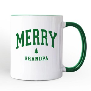 Merry Grandpa Retro Christmas Mug, Matching Family Holiday Gift | OrnamentallyYou - 1 of 4