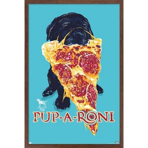 Trends International Jim Baldwin - Pup-a-roni Framed Wall Poster Prints - 1 of 4