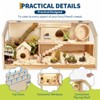 Wooden Hamster Cage with Legs, Chew Proof Guinea Pig Cages with Acrylic Window & Openable Top, Hamster Habitat Enclosure for Guinea Pigs, Gerbil - 3 of 4