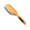Bass Brushes Style & Detangle Hair Brush Premium Bamboo Handle with Professional Grade Nylon Pin Large Paddle Dark Black Cushion - 4 of 4