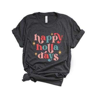 Simply Sage Market Women's Happy Holla Days Colorful Short Sleeve Graphic Tee