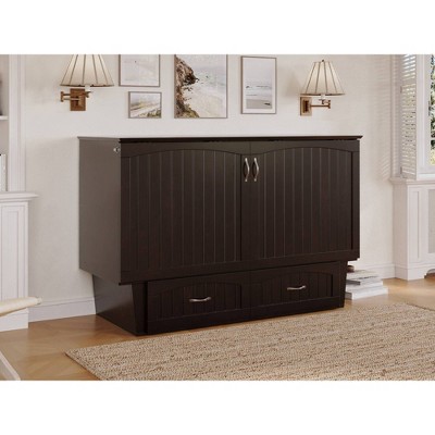 Nantucket Queen Murphy Bed Chest with CoolSoft Memory Foam Mattress