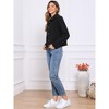 INSPIRE CHIC Women's Single Breasted Casual Turn Down Collar Long Sleeve Winter Pea Coat with Pockets - 4 of 4