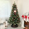 Whisen 7.5FT Artificial Christmas Tree with 1346 Branch Tips, Auto Open, Steel Base - Green - 2 of 4