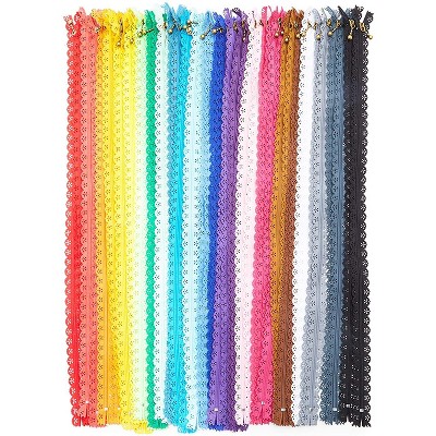 Bright Creations 50 Pieces #3 Lace Coil Zipper for Sewing Repair Kit Replacement, 20 inch, 25 Colors