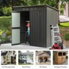 Syemin Deck Boxes Durable, Horizontal Compact Storage Shed for Garden, Backyard, Patio, Closet Deck Box, Green, 75.2"*47.44"*71.85" - 2 of 4