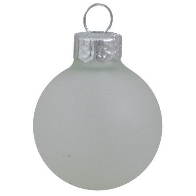 Northlight 8ct Frost Glass Ball Christmas Ornament Set 3.25" - Clear