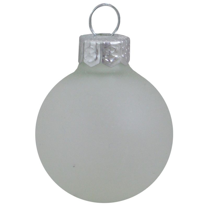 Northlight 12ct Clear Frost Matte Glass Christmas Ball Ornaments 2.75" (70mm), 1 of 3