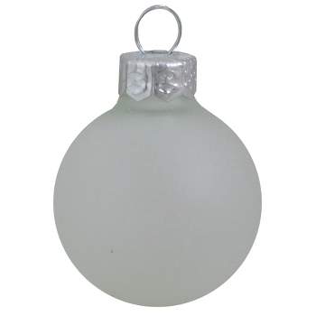 Northlight 12ct Clear Frost Matte Glass Christmas Ball Ornaments 2.75" (70mm)