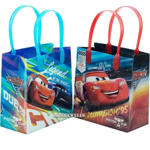 Disney Car Mcqueen Lightning 12 Premium Quality Party Favor Reusable Goodie Small Gift Bags 6" - 1 of 3