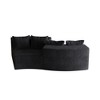 Curved Corduroy Modular Semi-Circular Sectional Sofa with 4 Pillows - 4 of 4