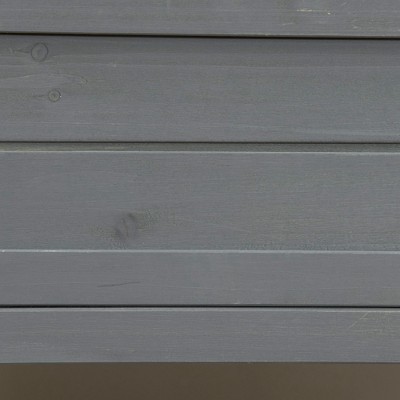 Dark Gray Wooden Tortoise Habitat with Shelf Storage