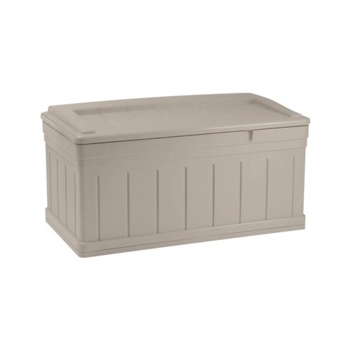 Resin Extra Large Deck Box With Seat - Taupe - Suncast, Brown