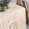 59" Farmhouse Vintage Sideboard Buffet Cabinet with Curved Handles,Vertical Wood Grain Carved Doors &Adjustable Shelves,Storage Credenza for Kitchen - 2 of 4