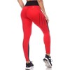 Women's High-Waist Reflective Piping Fitness Leggings  - White Mark - 3 of 4