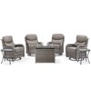 Gymojoy 7 Pieces Outdoor 6 Inch Sofa Swivel Chair with Fire Pit Table - 3 of 4