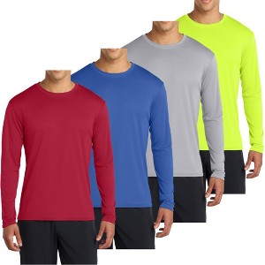 Mafoose 4-Pack Long Sleeve Quick-Dry Moisture Wicking Sun Protection T-shirts - 1 of 4