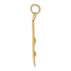 Black Bow Jewelry 14k Yellow Gold 3D Pair of Snow Skis Pendant - 2 of 4
