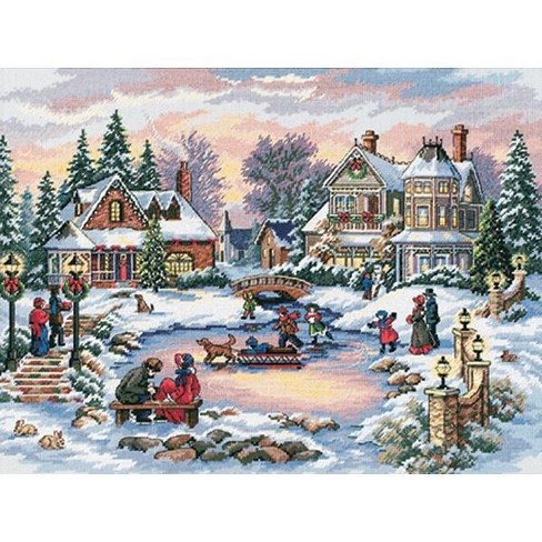 Dimensions Stocking Needlepoint Kit 16 Long-snowman & Friends Stithced  Wool & Floss : Target