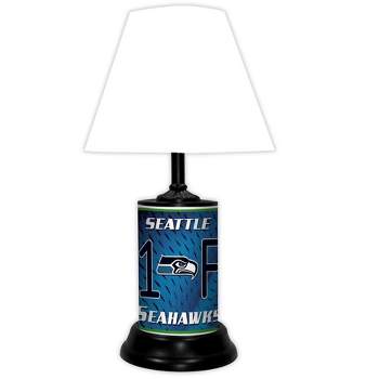 NFL 18-inch Desk/Table Lamp with Shade, #1 Fan with Team Logo, Seattle Seahawks