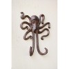 Cast Iron Octopus Wall Hook 6.1"H in Distressed Black Nautical Style, Set of 4 by Kalalou - 2 of 3