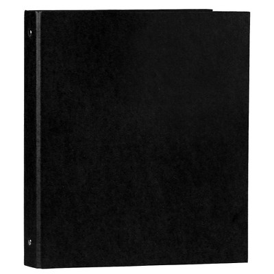 JAM Paper Kraft 1 Inch Binder Black Recycled 3 Ring Binder Sold Individually 751KBL