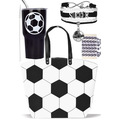 Image of MEANT2TOBE Soccer Mom Gifts, Soccer Mom Tote Bag for Women