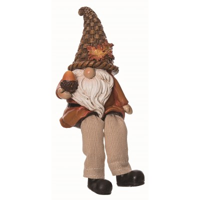 Transpac Resin Brown Harvest Autumn Gnome Shelf Sitter