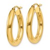 Black Bow Jewelry 4mm, 14k Yellow Gold Classic Round Hoop Earrings, 25mm (1 Inch) - 2 of 4