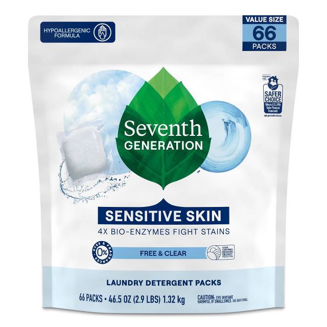 Seventh Generation Laundry Packs - Free & Clear - 66ct