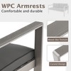 Tangkula 2 Pieces Outdoor Aluminum Loveseat & Coffee Table Set w/ Cushions Patio Furniture Set - 2 of 3