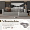 Whisen Modern Minimalist L-Shaped Upholstered Sofa Sectional Sofas - image 4 of 4