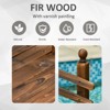 Outsunny 7.5' Fir Wood Garden Bridge Arc Walkway with Side Railings, Perfect for Backyards, Gardens, & Streams, Carbonized - 4 of 4