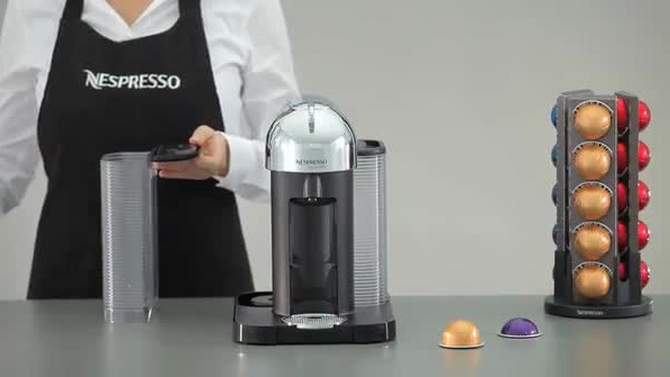 Nespresso Vertuo Chrome Coffee Maker and Espresso Machine by Breville, 2 of 8, play video